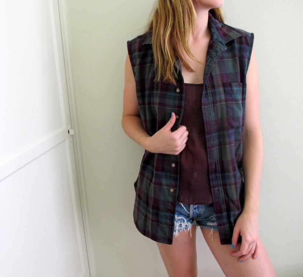 Pendleton Button Up Down Grunge Sleeveless Shirt